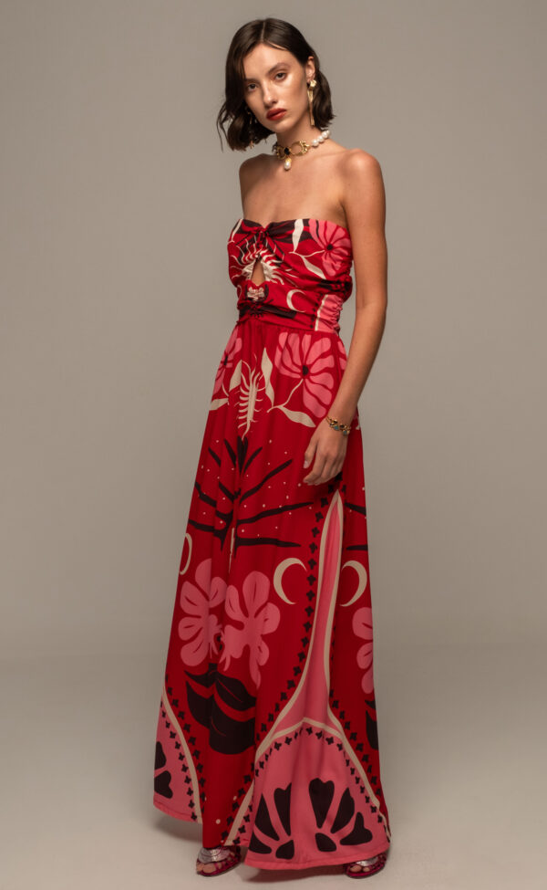 PASSIONFLOWER STRAPLESS DRESS - Image 5